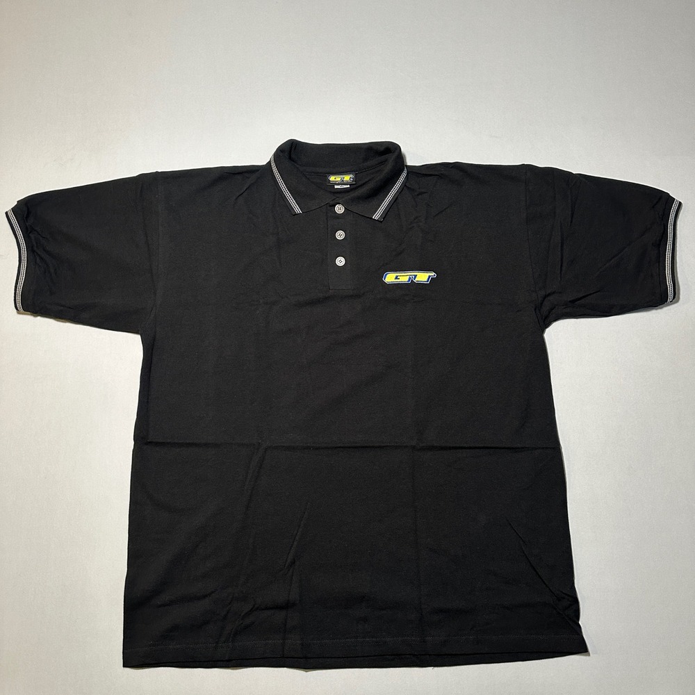 Vintage 90s GT Bicycles Polo Shirt Mens XL Black‎ BMX MTB Cycling